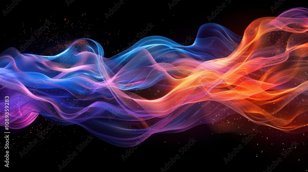 Obraz premium Abstract colorful wave energy flow.