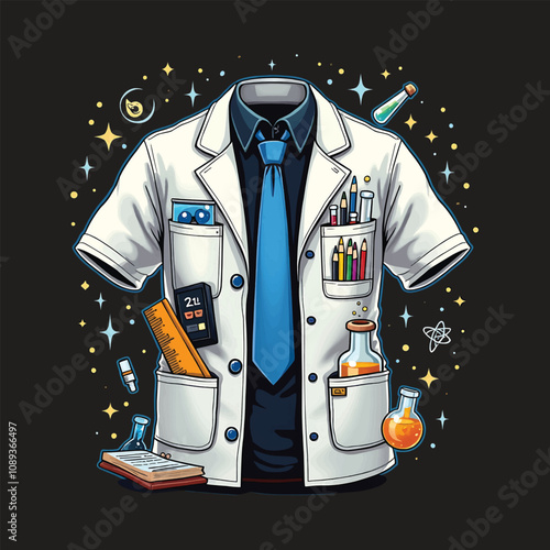 Chemistry teacher science vector illustration design