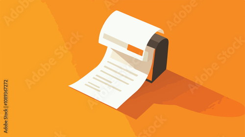 Paper Receipt Vector Illustration: Cash Transactions Visualized