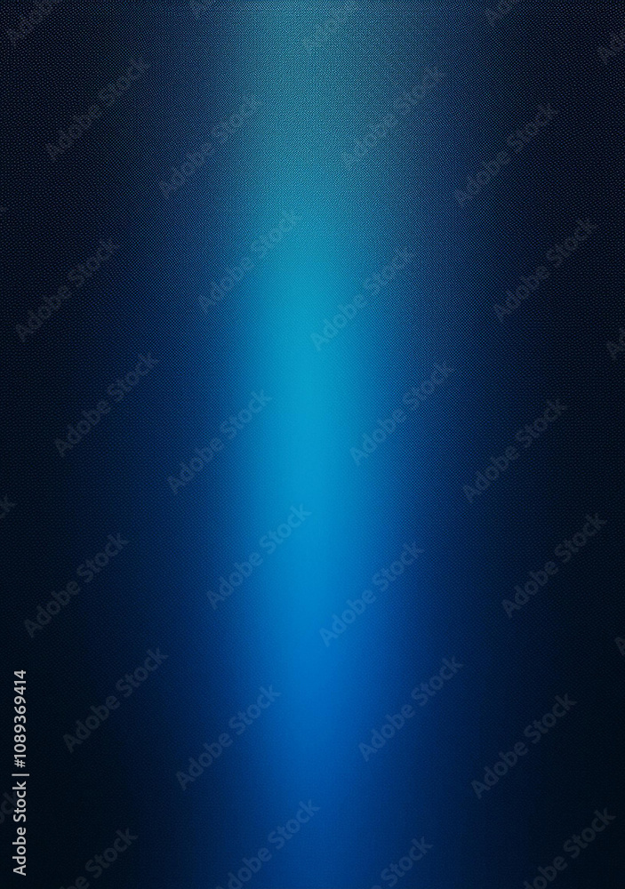 Fototapeta premium Glowing blue blurred light gradient dark grainy black vertical background glowing light spot, copy space, vertical background