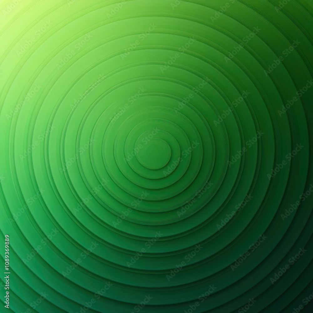 Obraz premium Abstract Green Concentric Circles Design Image
