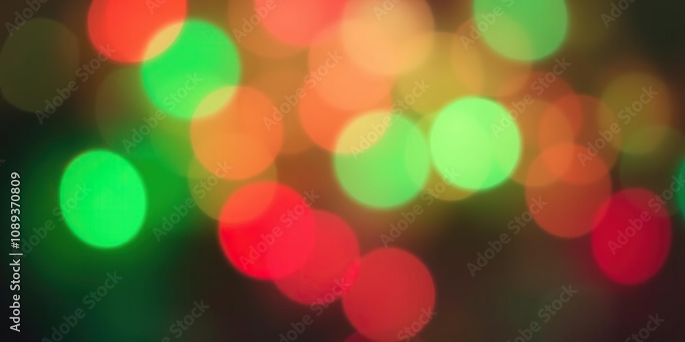 Fototapeta premium Defocused green and red lights against a blurred background creating an abstract effect, psychedelic colors, vibrant, optical illusion