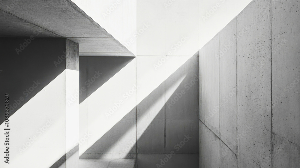 Obraz premium Monochromatic matte concrete surface with soft gradients and minimalist design