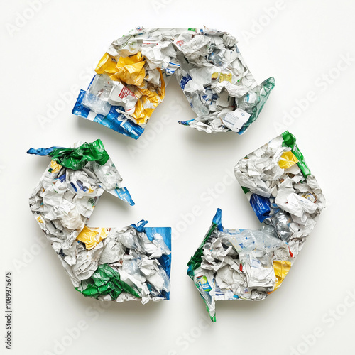 recycling logo, white background