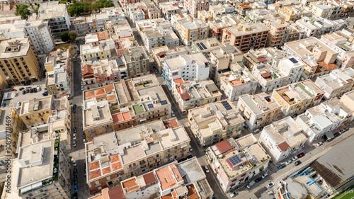 Aerial view of houses, buildings, apartments and roof of Manfredonia, in the province of Foggia, in Puglia, Italy. photo