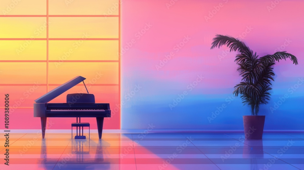 © JP STUDIO LAB - Imagine a musician practicing their instrument in a welllit rehearsal space