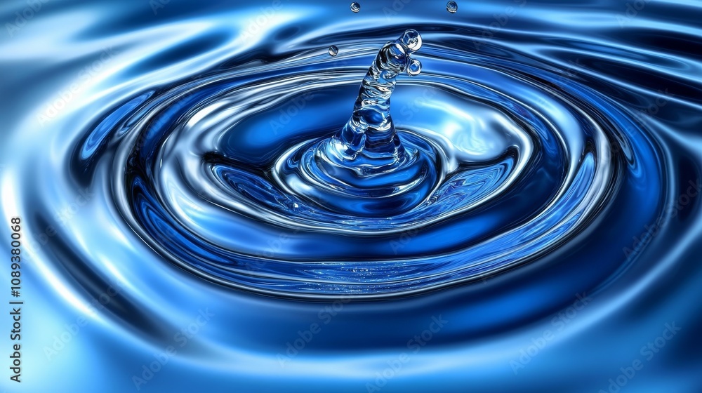 Water Drop Ripples Abstract Blue, Water, Abstract Water Drop Ripples Abstract Blue, Water, Abstract
