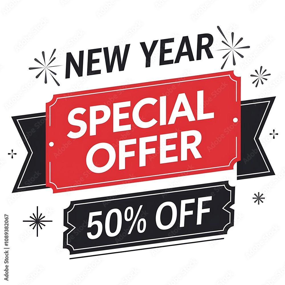 New Year Special Offer Fifty Percent Off Sale New Year Special Offer Fifty Percent Off Sale