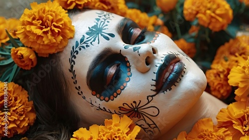 The Day of the Dead (Día de los Muertos) is a vibrant Mexican tradition that honors departed loved ones. Celebrated from October 31 to November 2, it blends ancient Aztec rituals with Catholic influen photo