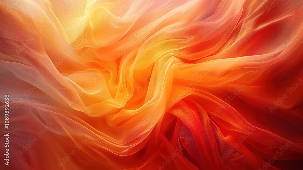 Abstract swirling orange and yellow fabric texture. Abstract swirling orange and yellow fabric texture.