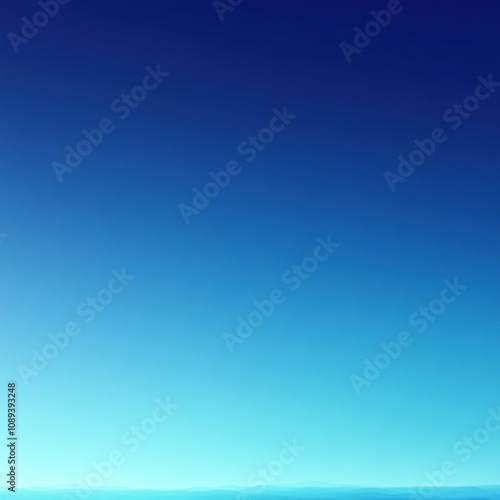 Serene Blue Sky Meets Calm Azure Horizon