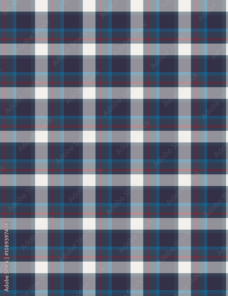 Plaid fabric pattern, blue, brown, cream, seamless for textiles, and for designing clothes, skirts or decorative fabrics. Vector illustration. Plaid fabric pattern, blue, brown, cream, seamless for textiles, and for designing clothes, skirts or decorative fabrics. Vector illustration.