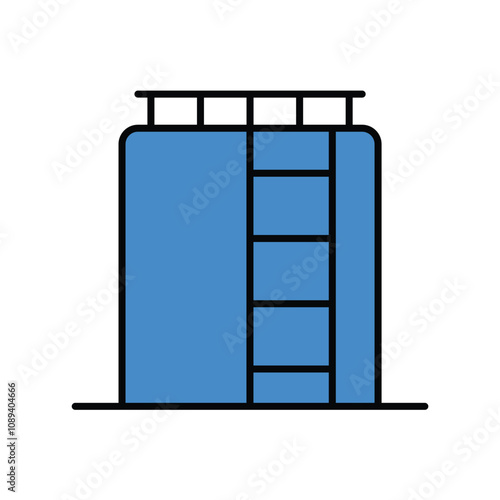 storage tank color line icon with white background vector stock illustration