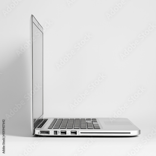 Laptop Side View Isolated