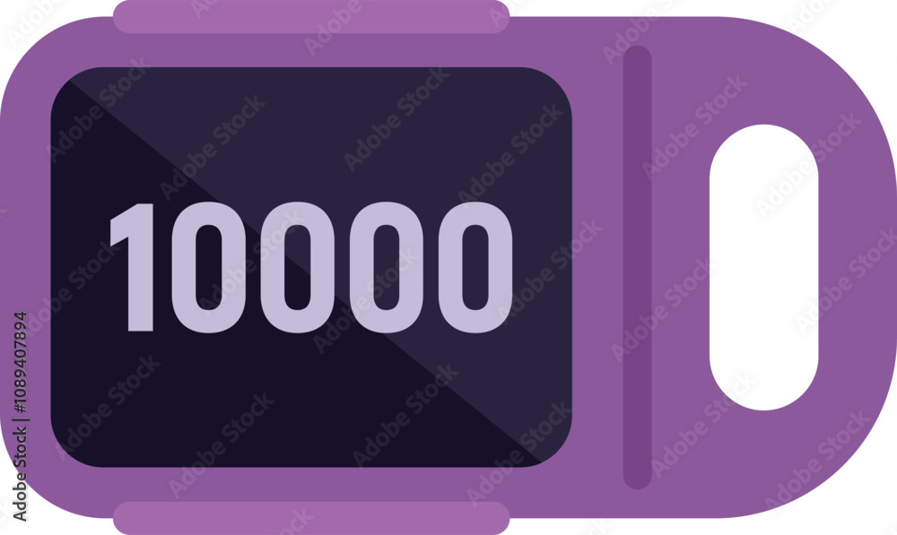 Pedometer is counting the steps, showing the progress of reaching the goal of 10000 steps a day Pedometer is counting the steps, showing the progress of reaching the goal of 10000 steps a day