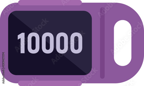 Pedometer is counting the steps, showing the progress of reaching the goal of 10000 steps a day