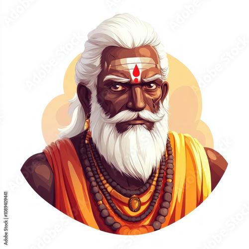 Traditional Indian Man Isol...