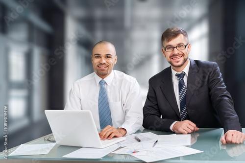 Wallpaper Mural Group of business people working on teamwork in corporate office. Torontodigital.ca