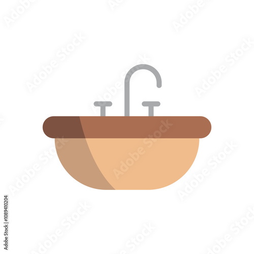 Sink icon features clean lines and elegance, enhancing any digital concept.