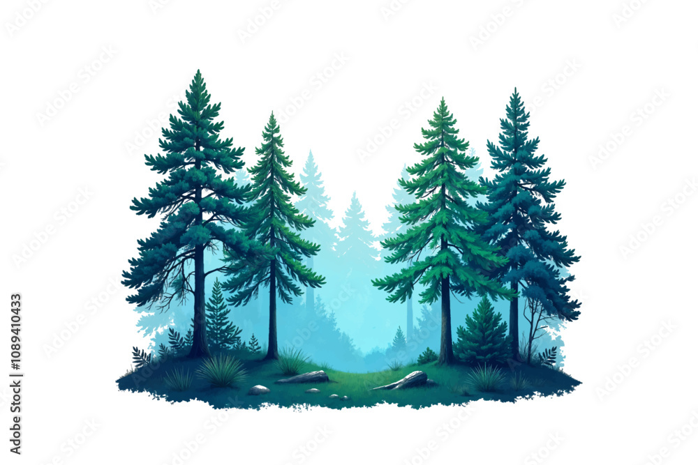 Fototapeta premium Realistic Tree Illustration