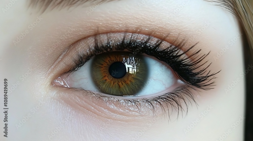 Captivating Green Eyed Gaze Alluring Close Up Beauty Portrait Captivating Green Eyed Gaze Alluring Close Up Beauty Portrait