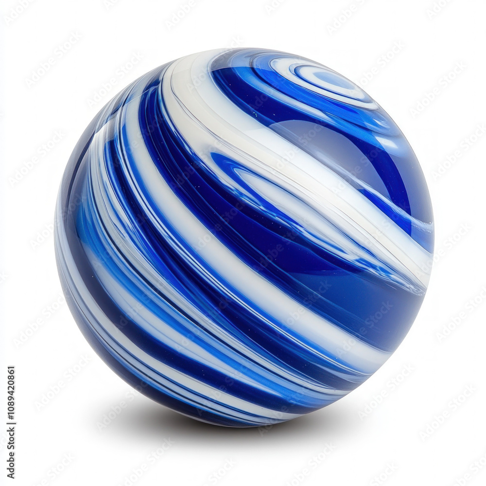 Glass Marble Isolated Glass Marble Isolated