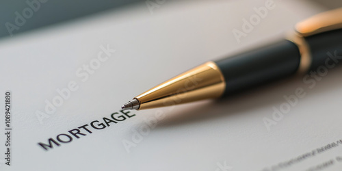 Wallpaper Mural Signing documents for home mortgage approval at a desk Torontodigital.ca