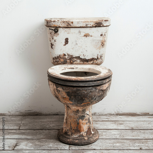 Old Toilet Isolated