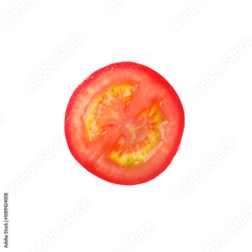 Half of ripe tomato isolated on white