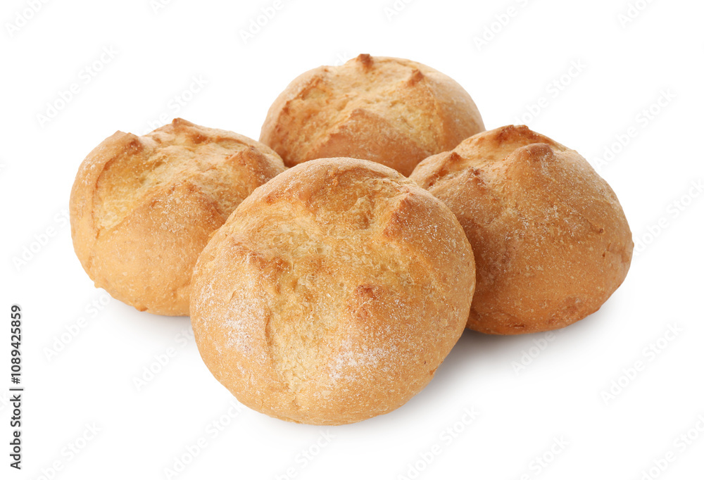 Many homemade tasty buns isolated on white Many homemade tasty buns isolated on white