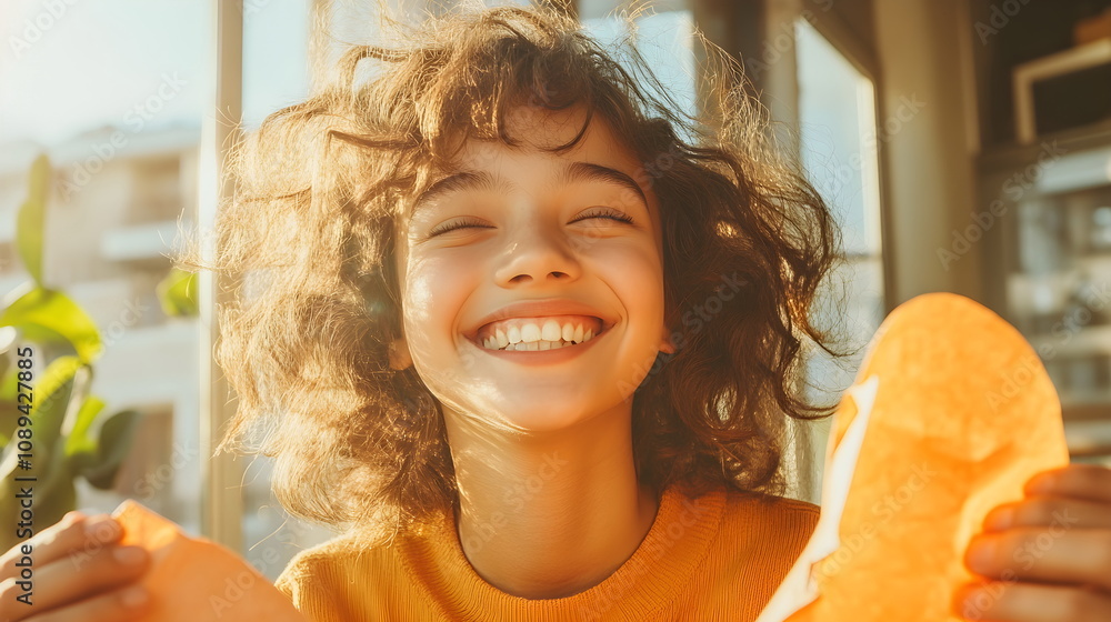 Cheerful Girl with Bright Smile and Positive Vibes Cheerful Girl with Bright Smile and Positive Vibes