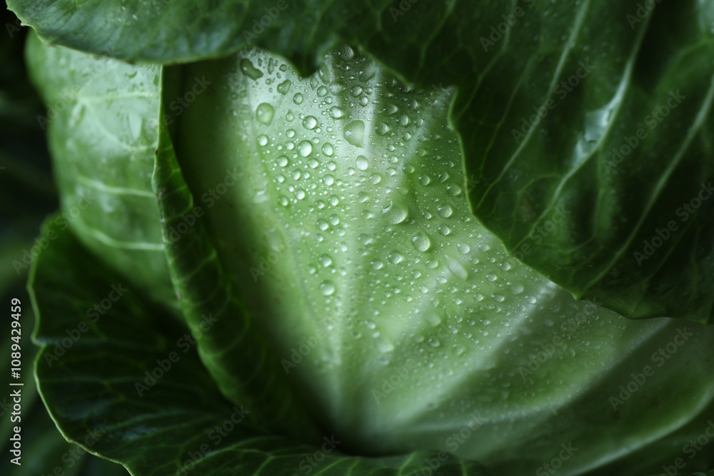 Whole ripe head of cabbage as background, closeup Whole ripe head of cabbage as background, closeup