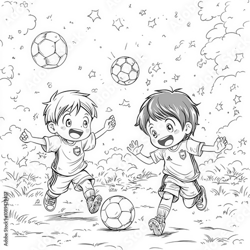 A spirited soccer match bet...