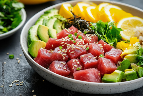 A Vibrant Plate Of Poke Bow...