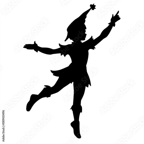 Christmas Elf Silhouette, I...