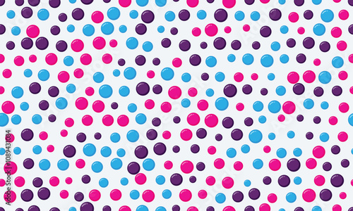 Round dotted pattern with geometric simplicity. Ideal for textile fabrics, wallpaper, or poster prints. Abstract vector design for seamless backgrounds.