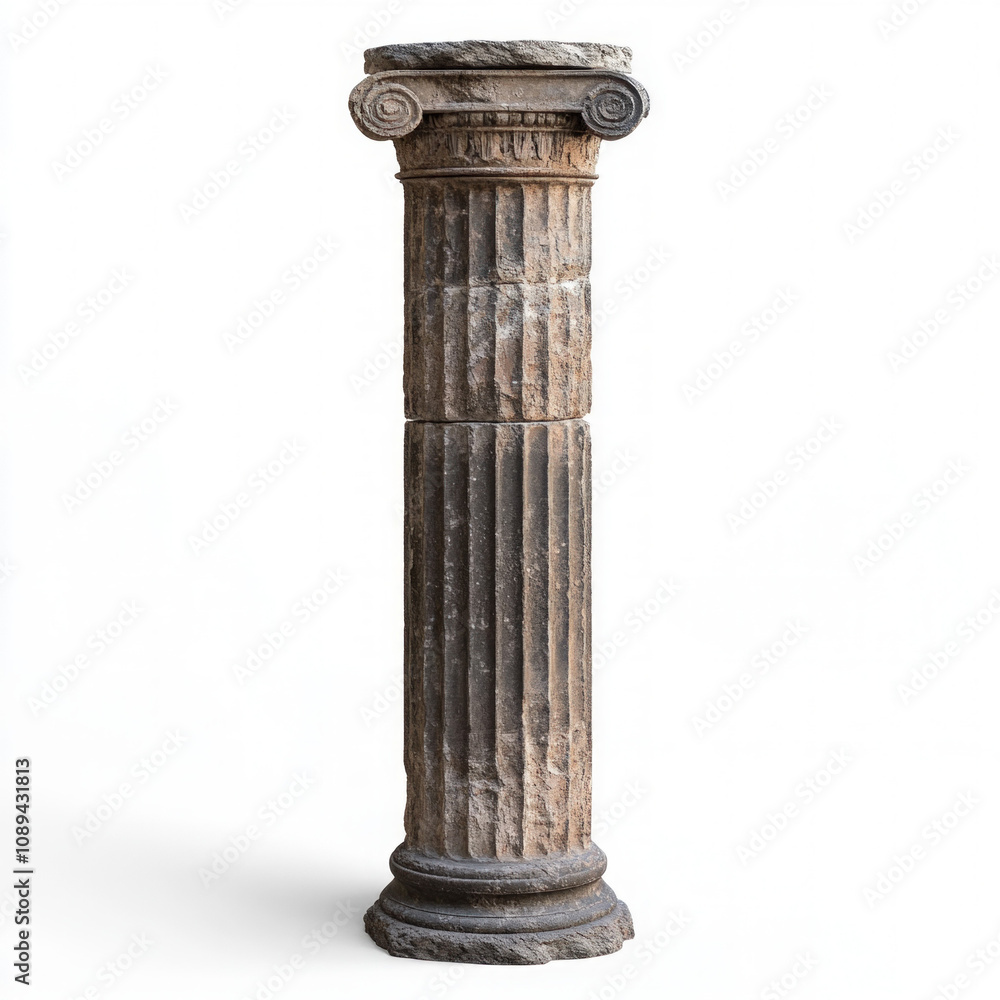 Greek Column Isolated Greek Column Isolated