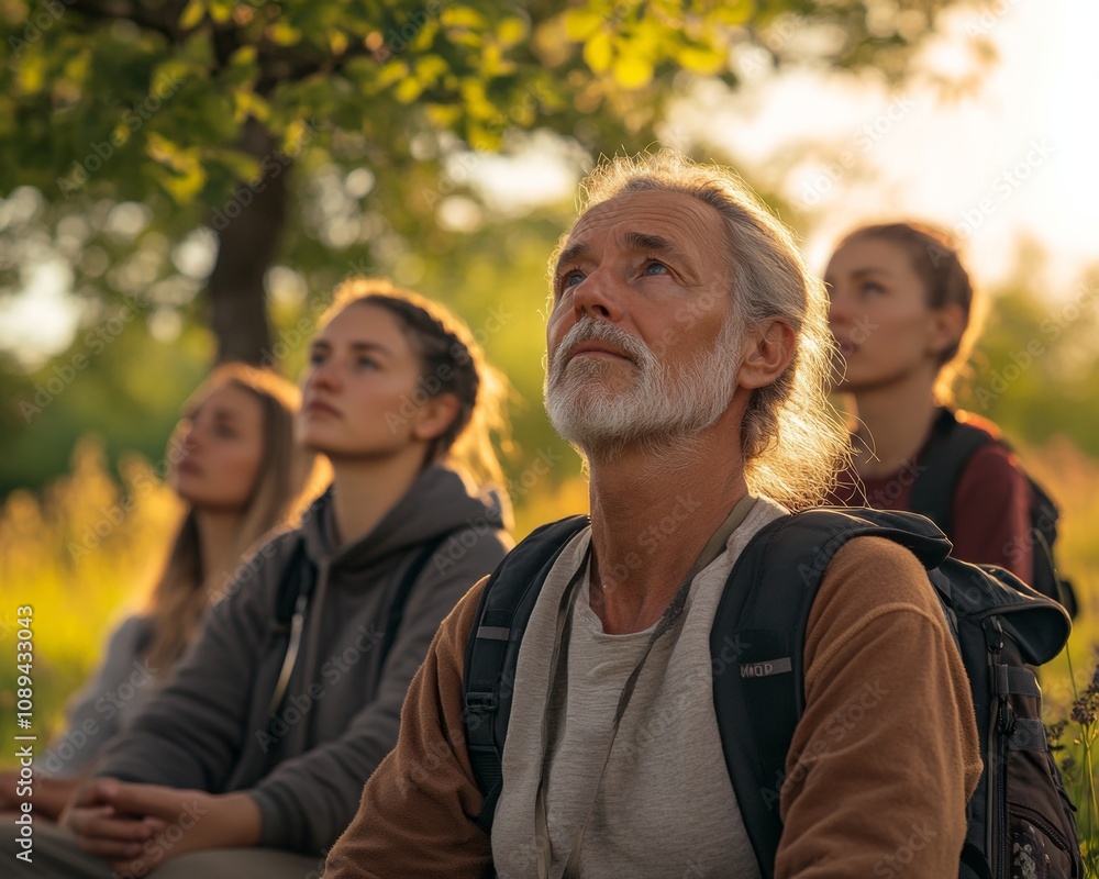 World COPD Day Mature Adults with Instructor Practicing Outdoor Breathing Exercises in Morning Light World COPD Day Mature Adults with Instructor Practicing Outdoor Breathing Exercises in Morning Light