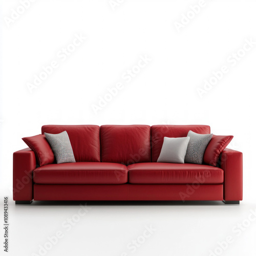 Red Couch Isolated