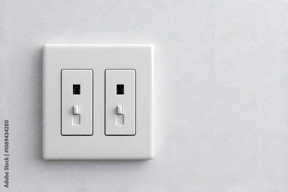 Close-Up of Standard White Apartment Wall Switch – Simple Home Electrical, Modern Interior Design, and Practical Living Space Close-Up of Standard White Apartment Wall Switch – Simple Home Electrical, Modern Interior Design, and Practical Living Space
