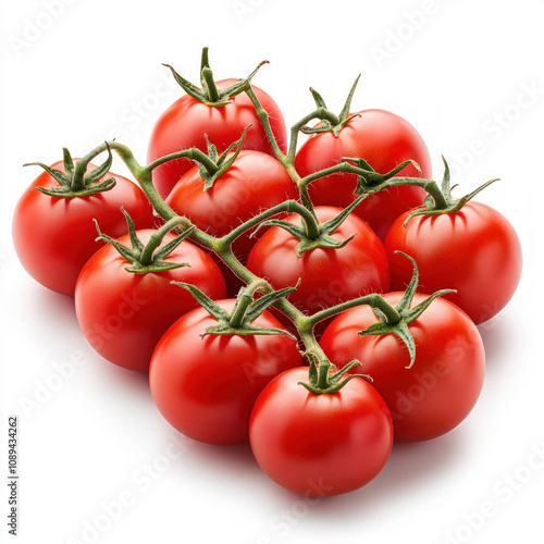 Tomatoes On Vine Isolated