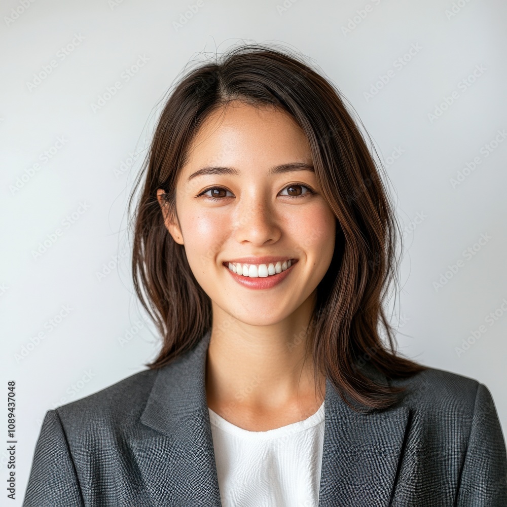 professional woman smiling in a business suit professional woman smiling in a business suit