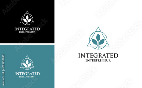 integrated entrepreneur logo dynamic connect for community leadership coach design