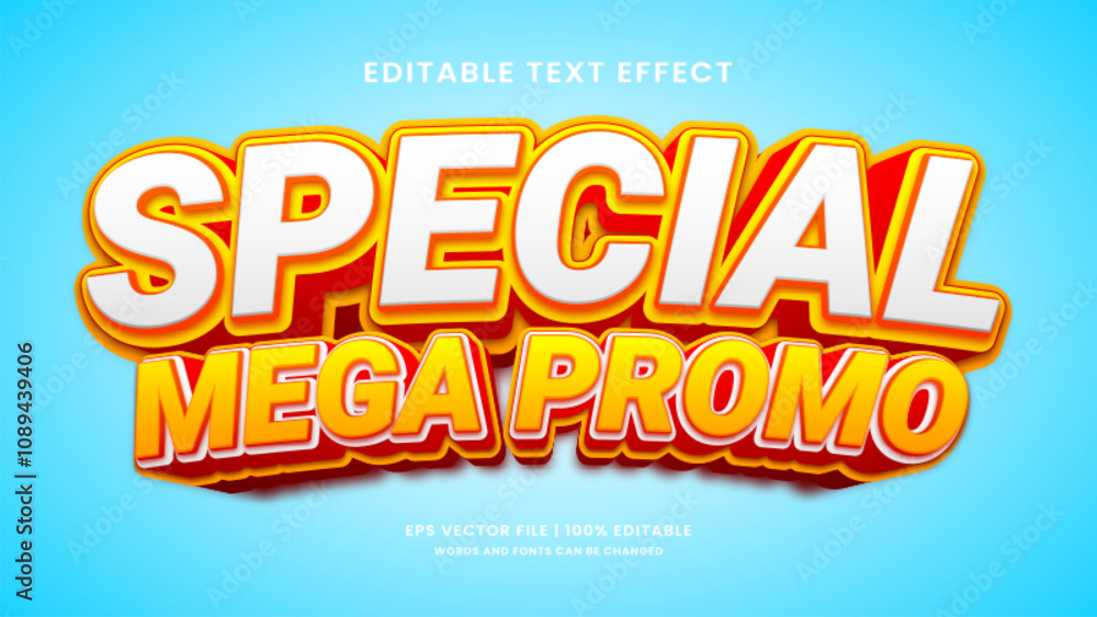 Special mega promo 3d editable text effect template Special mega promo 3d editable text effect template