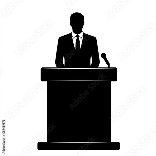 Public Speaking Silhouette,...