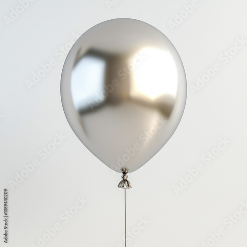 Silver Balloon Isolated