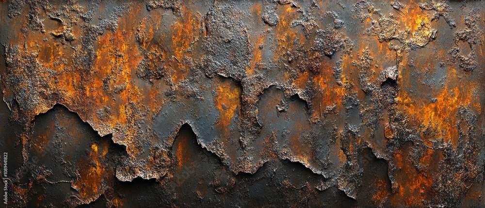 Textured Background of Rustic Metal Surface with Rust and Peeling Paint, Evoking an Aged Industrial Aesthetic for Diverse Creative Projects and Designs Textured Background of Rustic Metal Surface with Rust and Peeling Paint, Evoking an Aged Industrial Aesthetic for Diverse Creative Projects and Designs