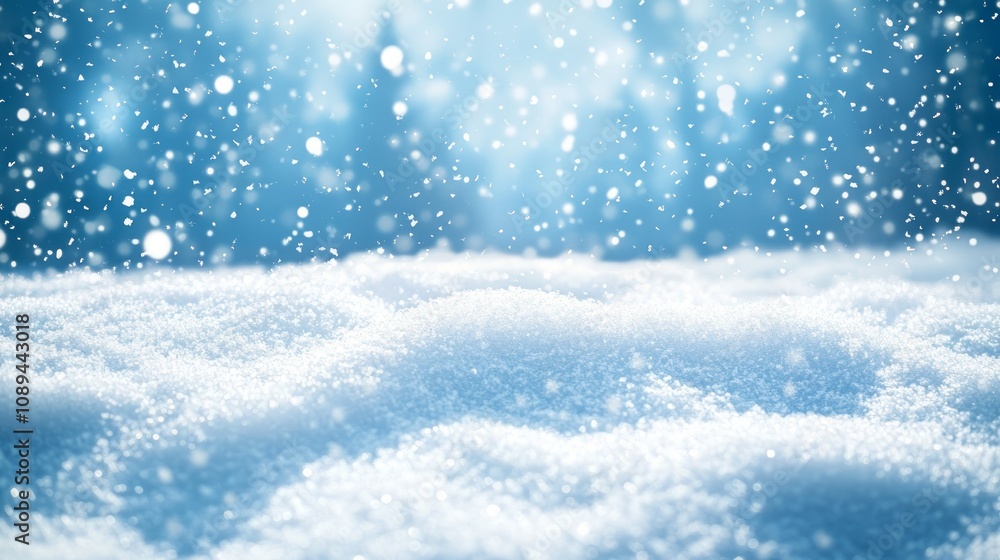 Freshly fallen snow with a soft blur of trees in the background. Freshly fallen snow with a soft blur of trees in the background.