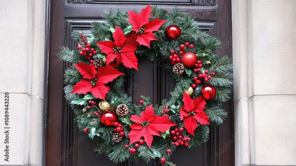 christmas wreath on the door christmas wreath on the door