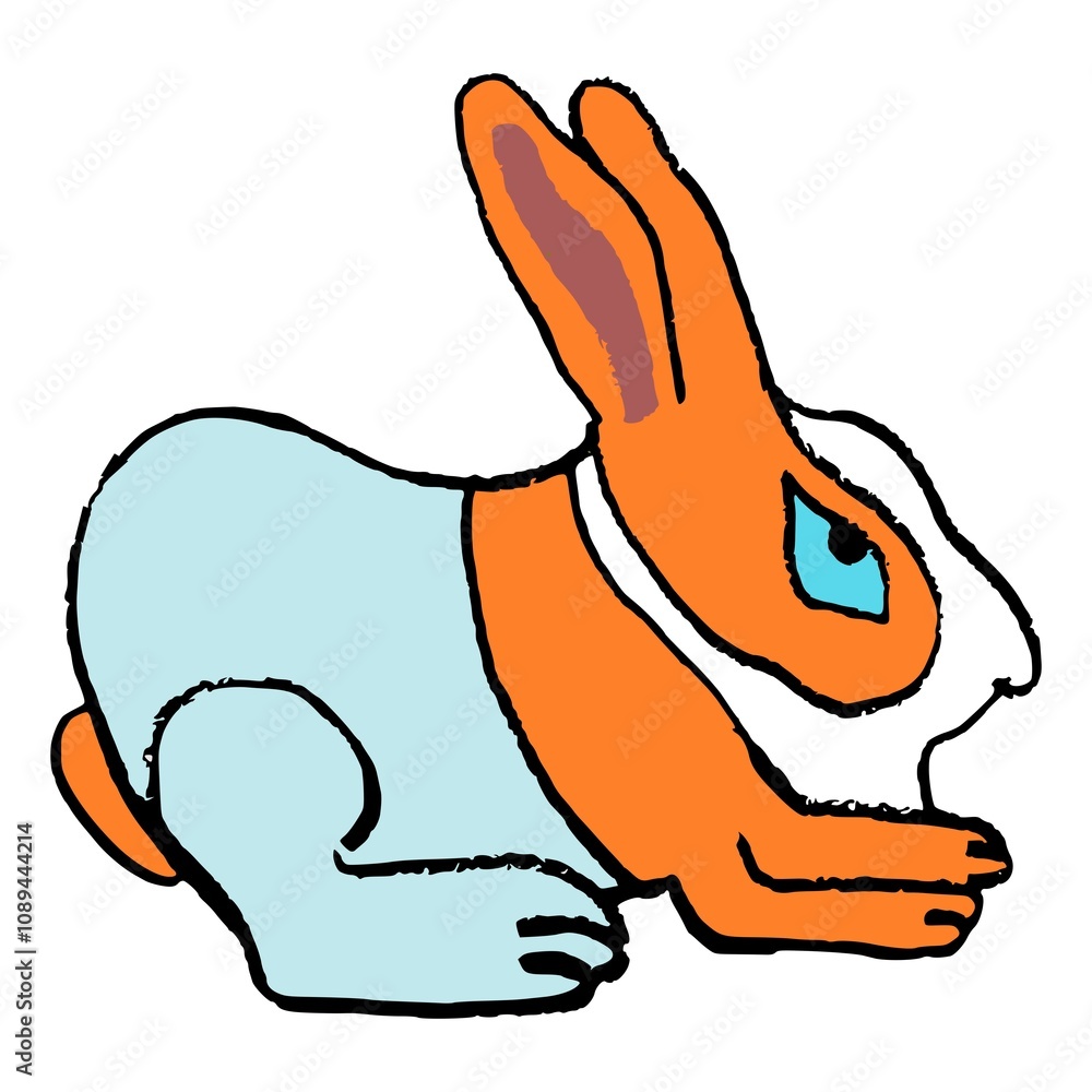 Rabbit pet, children's vector drawing JPEG Rabbit pet, children's vector drawing JPEG